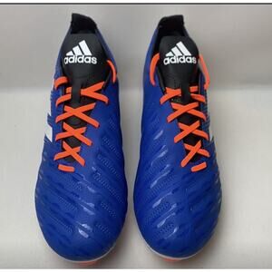 ADIDAS MALICE SG RUGBY FOOTBALL BOOTS CLEATS BLUE SOLAR ORANGE & WHITE SZ 11.5
